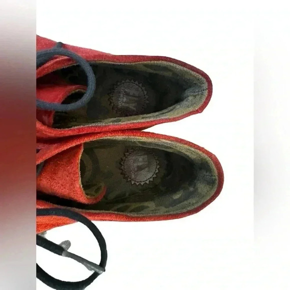 Fly London Red Suede Lace-up Pert Boot Size 40 - Picture 8 of 16
